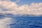 Ionian Sea skyline, a breathtaking view from an open deck of a greek ferryboa