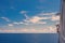 Ionian Sea skyline, a breathtaking view from an open deck of a greek ferryboa