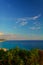 Ionian sea view from the hills in Dhermi, Albania