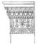Ionic Antae Capital from the Temple of Minerva Polias at Athens, plinth,  vintage engraving