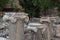 Ionic capitals at Beit She`an in Israel