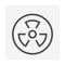 Ionizing radiation or radioactive vector icon. 48x48 pixel.