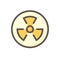 Ionizing radiation or radioactive vector icon. 48x48 pixel.