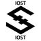IOST Coin cryptocurrency blockchain icon. Virtual electronic, internet money or cryptocoin symbol, logo