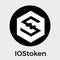 IOStoken IOST vector logo. A Secure Scalable Blockchain for Smart Services and blockchain crypto currency.