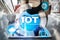 IOT. Internet of Thing concept. Multichannel online communication network 4.0 technology internet wireless application