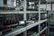 iot sensors and monitoring equipment in factory, measuring temperature, humidity, and other critical variables
