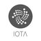 IOTA coin symbol logo.