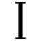 Iota greek symbol capital letter uppercase font icon black color vector illustration flat style image