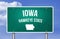 Iowa - road sign illustration