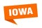 Iowa sticker. Iowa signpost pointer sign.