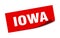Iowa sticker. Iowa square peeler sign.