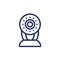 ip camera line icon, smart wifi camera