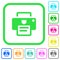 IP printer vivid colored flat icons