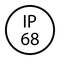 IP68 standard waterproof icon vector for graphic design, logo, website, social media, mobile app, UI