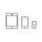 IPad, iPod and iPhone icon vector illustration