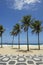 Ipanema Beach Rio de Janeiro Boardwalk with Palm Trees