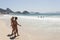 IPANEMA BEACH, RIO DE JANEIRO, BRAZIL - NOVEMBER 2009: two girls