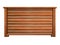 Ipe wooden railing with wooden balusters 3d rendering