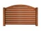 Ipe wooden railing with wooden balusters and curved top rail 3d