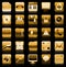 Iphone golden icon set