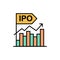 Ipo, Business, Initial, Modern, Offer, Public  Flat Color Icon. Vector icon banner Template