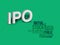 IPO, initial public offering concept illustration, green background