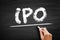 IPO Initial Public Offering is a public offering in which shares of a company are sold to institutional investors and  retail