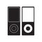 Ipod icon Vector Illustration. Music Player Flat Sign. isolated on White Background.