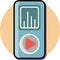 Ipod music apps icon flat design, icon logo