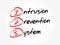 IPS - Intrusion Prevention System acronym, technology concept background