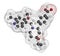 Iptacopan drug molecule. 3D rendering. Atoms are represented as spheres with conventional color coding: hydrogen white, carbon