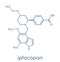 Iptacopan drug molecule. Skeletal formula