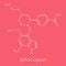 Iptacopan drug molecule. Skeletal formula
