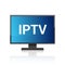 IPTV vector icon. IP TV video channel box concept icon.