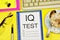 IQ test - a text label in the research notebook.