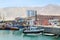 IQUIQUE, CHILE, 2017-01-18: view to the port with few small fish