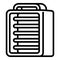 Ir electric heater icon, outline style