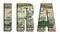 IRA Individual Retirement Account Abbreviation Word 50 US Real Dollar Bill Banknote Money Texture on White Background