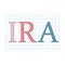 IRA Individual Retirement Account acronym written on checkered paper
