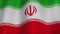 Iran background flag waving democracy emblem - seamless video loop animation