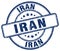 Iran blue grunge round vintage stamp