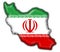 Iran button flag map shape