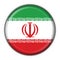 Iran button flag round shape