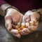 iran closeup of hands holding prayer beads