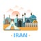 Iran country design template Flat cartoon style we