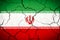 Iran - cracked country flag