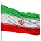 Iran Flag on Flagpole