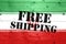 Iran flag, Free Shipping on wooden transport box with flag