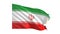 Iran Flag national flag on white background.